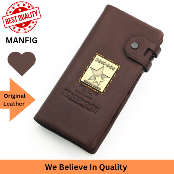 Manfig Esiposs long Wallet - Leather Wallet For Men (Copy)