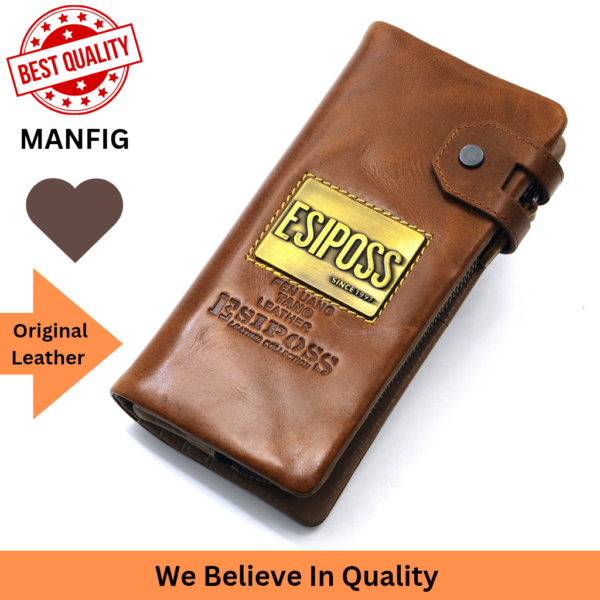 Manfig Esiposs long Wallet - Leather Wallet For Men (Copy) - Image 2